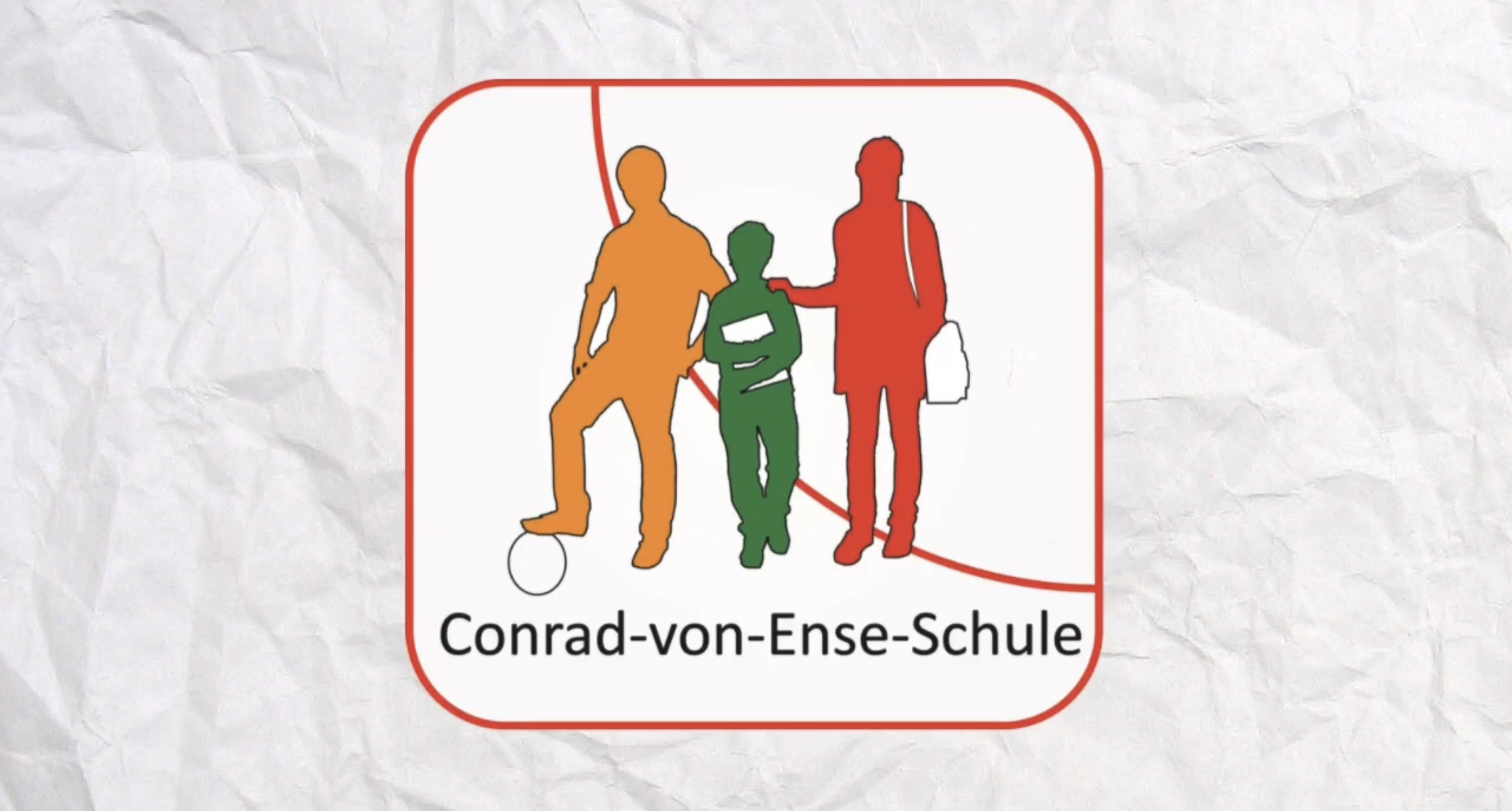 Das Conrad-von-Ense-Schule-Logo sagt „Bis bald!“